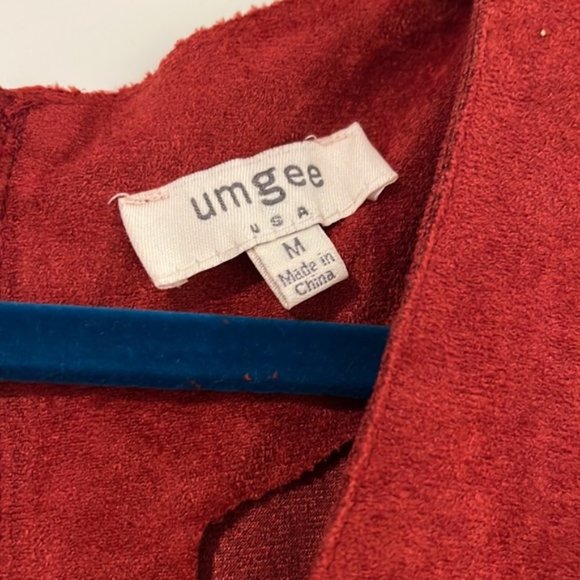 Umgee Deep Red dress with pockets - Picture 2 of 3